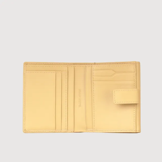 【BRAUN BUFFEL 德國小金牛】薇拉-A 8卡兩折短夾-淺棕色(BF850-404-CR) 錢包送禮推薦