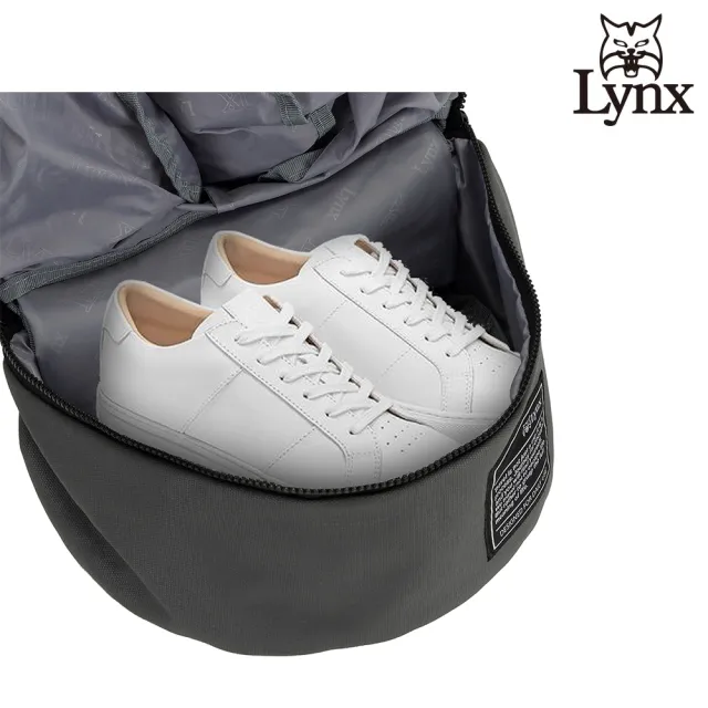 【Lynx】美國山貓旅行休閒防潑水多隔層機能布包 後背包(深灰色)