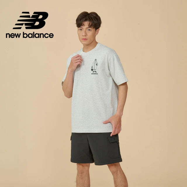 NEW BALANCE NB 刺繡老奶奶短袖上衣_MT43554AHH_男性_灰色(美版 版型偏大)