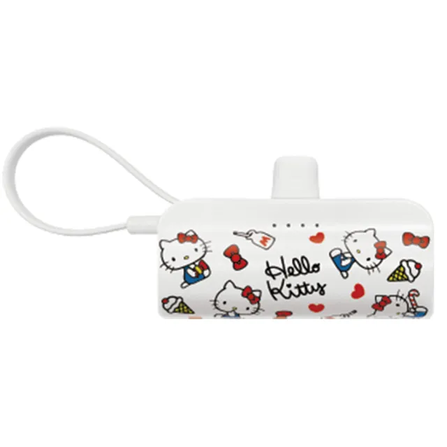 【HongXin】Hello Kitty KPB-2301A 5000mAh 快充直插式口袋行動電源(TYPE-C接頭)