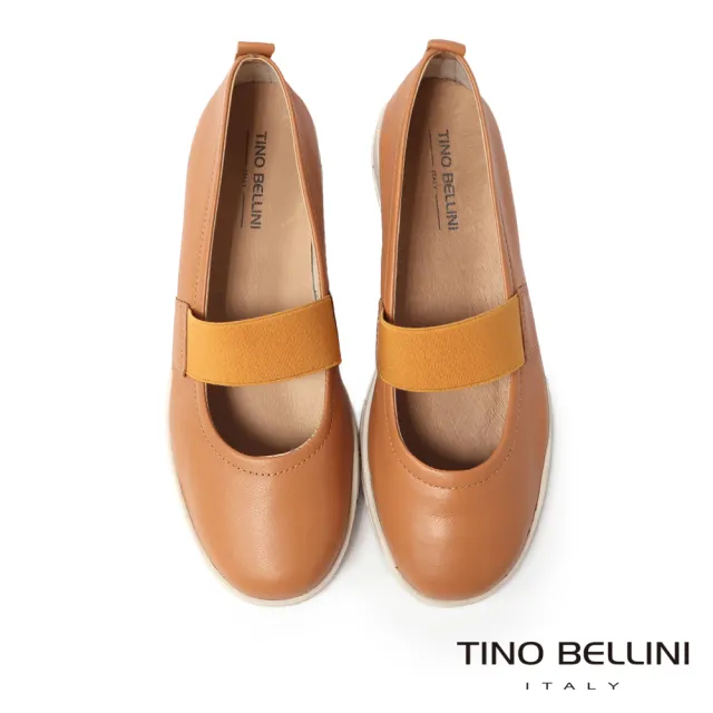 【TINO BELLINI 貝里尼】懶人樂福鞋FSBT016-9(駝色)