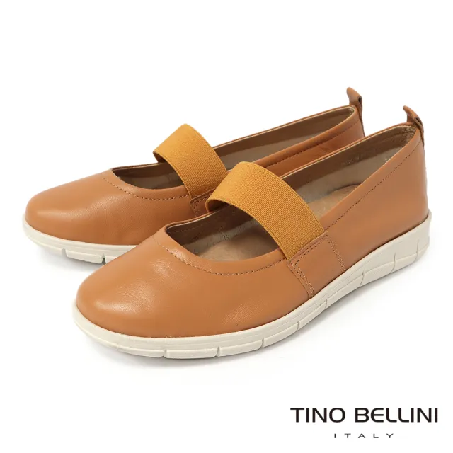 【TINO BELLINI 貝里尼】懶人樂福鞋FSBT016-9(駝色)