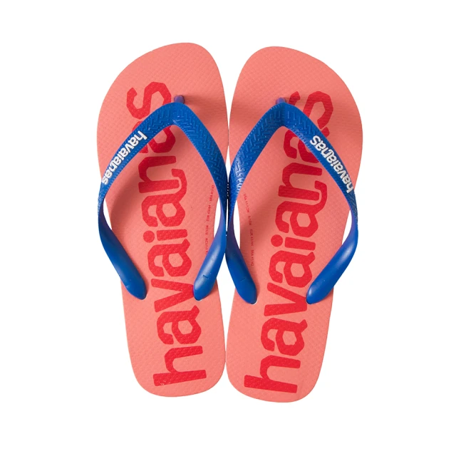 havaianas 哈瓦仕 TOP LOGOMANIA II 白底藍帶(型號：00017 巴西集品)