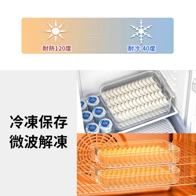 【homer生活家】大容量可疊加水餃盒 1蓋1層(水餃保鮮盒 水餃收納盒 食物保鮮盒 餃子收納盒 冷凍水餃盒)