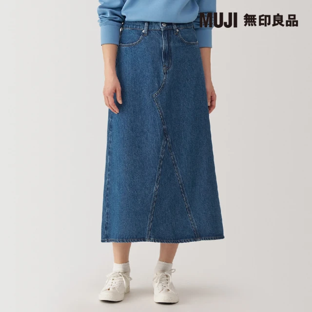 MUJI 無印良品 女吉貝木棉混丹寧A字裙(共3色)