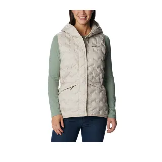 【Columbia 哥倫比亞】女款-保暖羽絨連帽背心-卡其(UWR87160KI/IF)