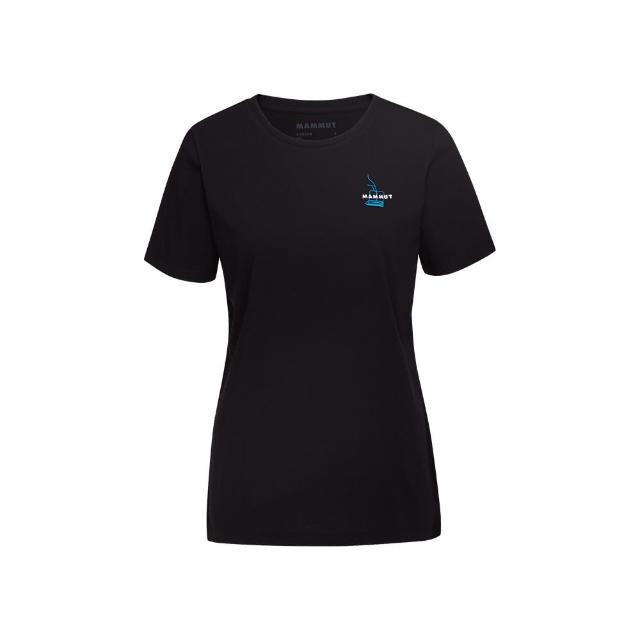 【Mammut 長毛象官方直營】Mammut Core T-Shirt Snow W 機能有機棉舒適短袖上衣 女款 黑色 #1017-04085