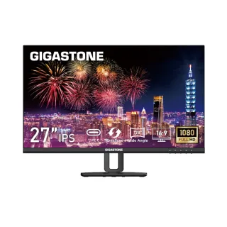 【GIGASTONE 立達】LM-27FF5H 27型 IPS 100Hz Type-C FHD極窄邊框螢幕(螢幕可旋轉/USB-C影像輸入/15W充電)