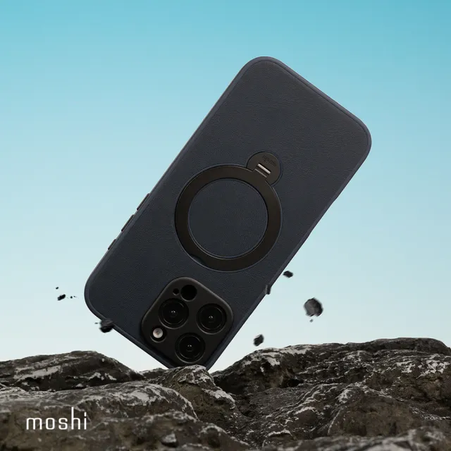 【moshi】Kameleon 可立式磁吸皮革保護殼 for iPhone 16 Pro(兼容MagSafe)