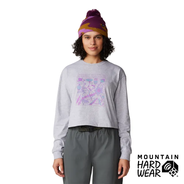 【Mountain Hardwear】Wild Flowers™ Boxy Crop Long Sleeve 野花寬鬆短版長袖 女款 灰色 #2079951