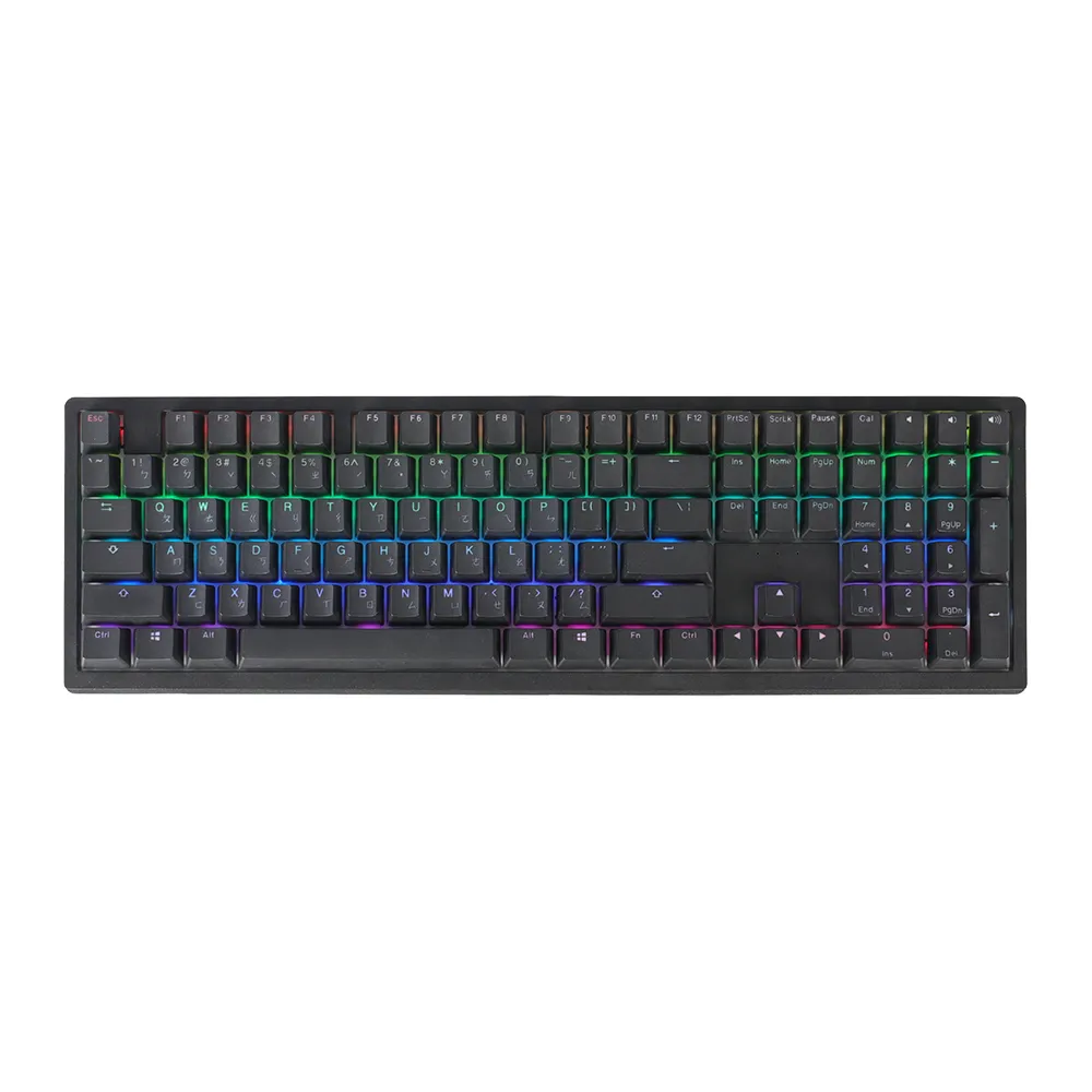 CPU momo Ducky】Zero 6108 100%RGB 3模無線機械式鍵盤Cherry MX2A軸中文