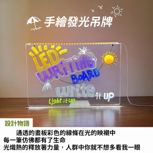 【千家福】手寫熒光板 LED廣告板 可擦寫擺攤小黑板 商用掛牆掛牌(熒光寫字板 透明地攤看板 留言板燈牌)