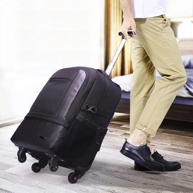 【PUSH!】雙11 旅遊用品20L萬向輪拉桿兩用背包 雙肩背包登機箱包 拉桿學生書包 大容量旅行包袋(U78)