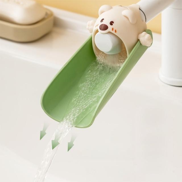 【Dagebeno荷生活】動物造型防濺水水龍頭出水口 TPR材質U型水龍頭延伸器(1入)