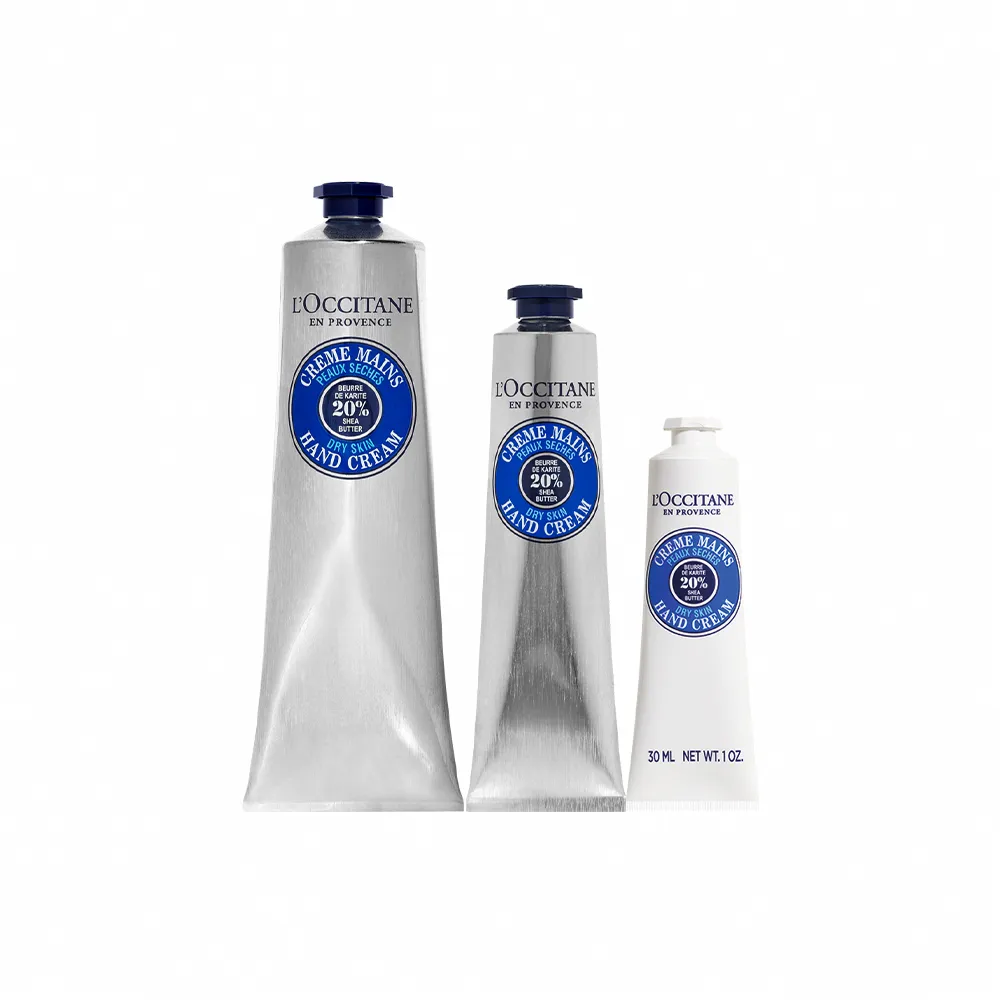 【L’Occitane 歐舒丹】官方直營 乳油木完美護手組(乳油木護手霜150ml+護手霜75ml 送護手霜30ml/保濕)