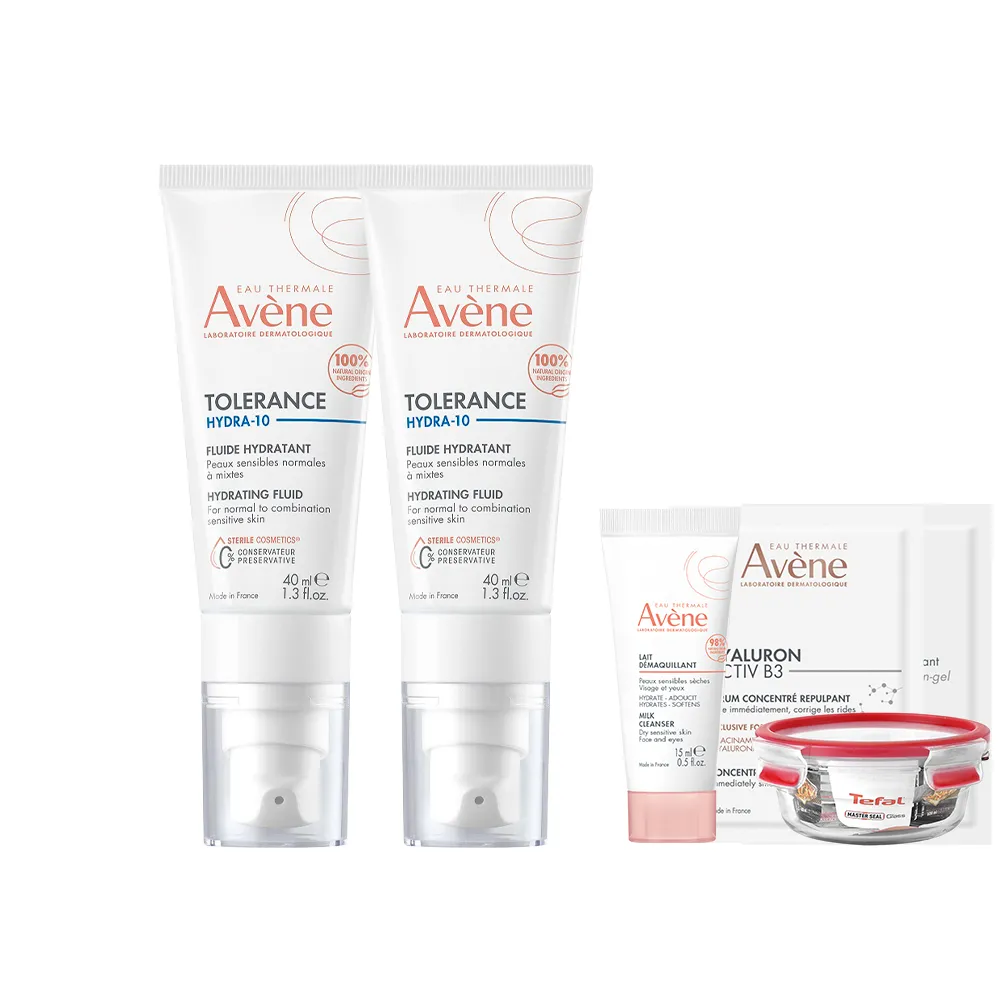 【Avene 雅漾官方直營】Hydra10極簡保濕乳液/乳霜2入組(前安敏升級)(乳霜/臉部保養)