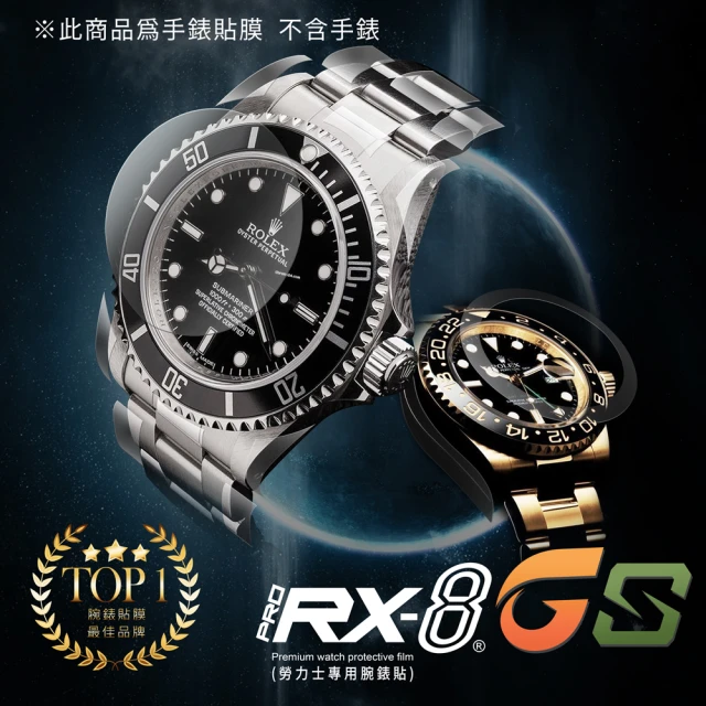 RX-8 第7代保護膜 勞力士ROLEX 鍊帶款系列腕錶、手錶貼膜 頂級雙色款、亮霧合一(不含手錶)