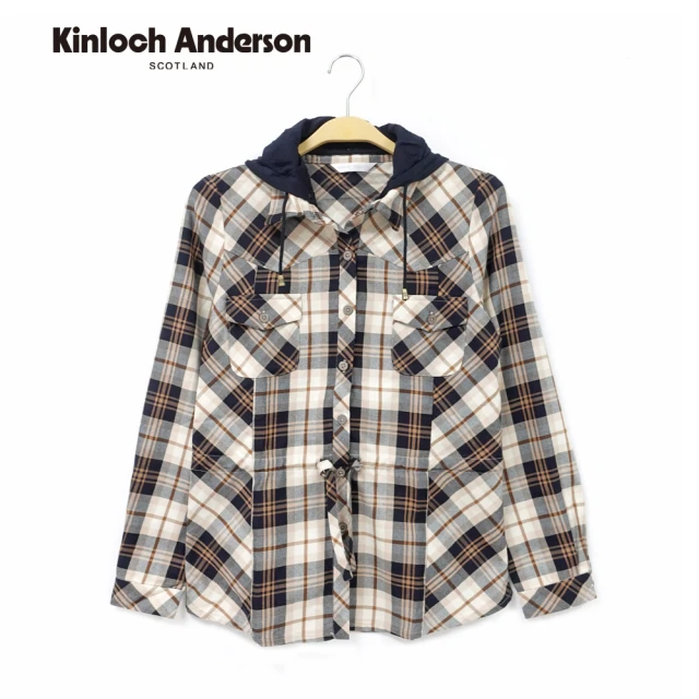 Kinloch Anderson 經典格紋連帽長袖上衣 金安德森女裝(KA0565110)