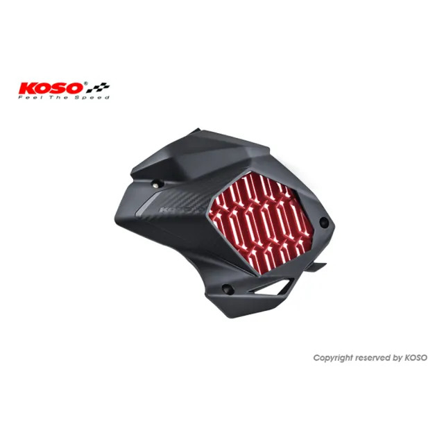 【KOSO】導風水箱護罩 黑罩/紅網(SYM JET SL-125/YAMAHA 六代勁戰/Force 2.0/水冷BWS/Force 155/S-max)
