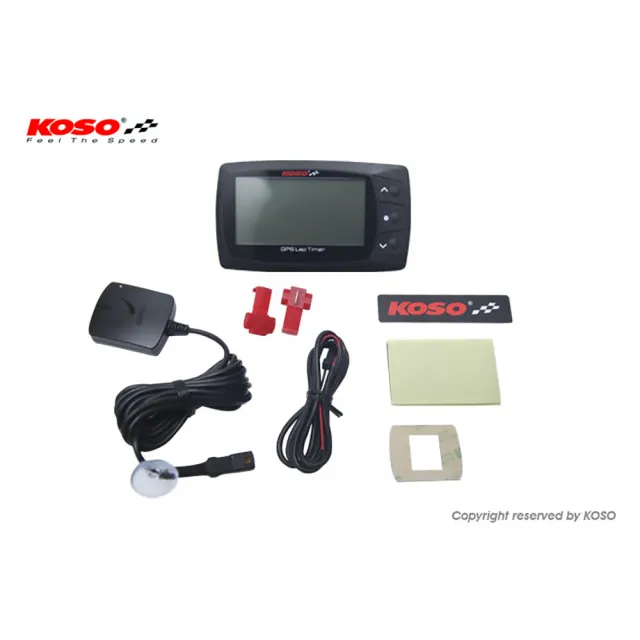 【KOSO】GPS 單圈計時碼表 含GPS天線、速度計時碼表、碼錶(GPS LAP TIMER w/ GPS ANTENNA)