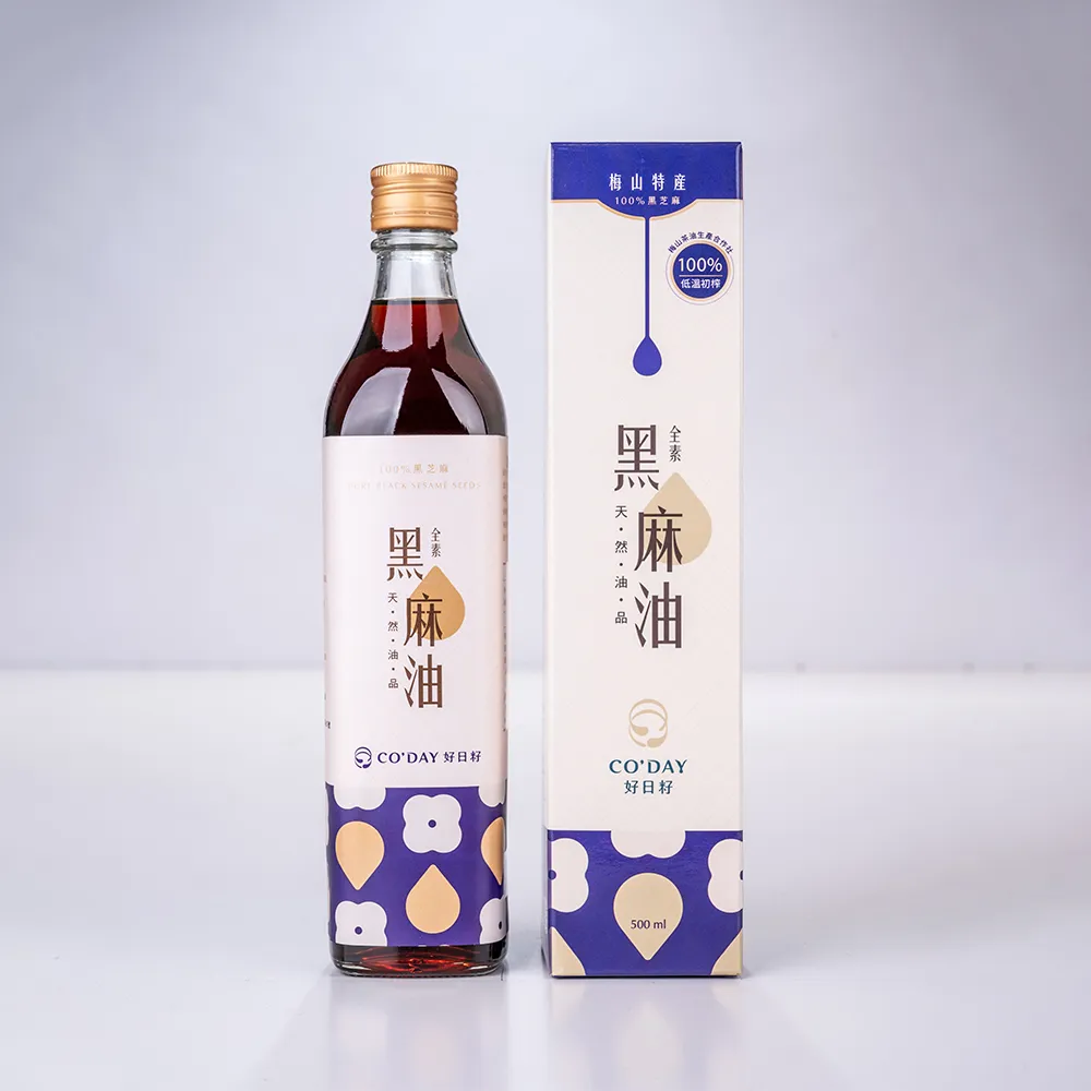 【梅山茶油合作社】梅山黑麻油500ml(CODAY好日籽)