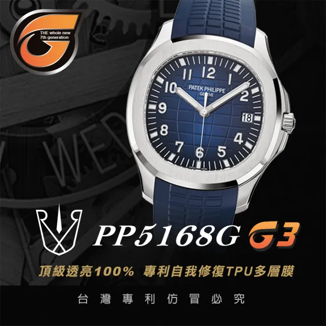 【RX8-G3】第7代保護膜 Patek Philippe百達翡麗 膠帶款 系列腕錶、手錶貼膜(不含手錶)