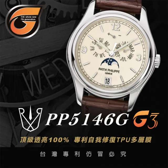 【RX8-G3】第7代保護膜 Patek Philippe百達翡麗 膠帶款 系列腕錶、手錶貼膜(不含手錶)