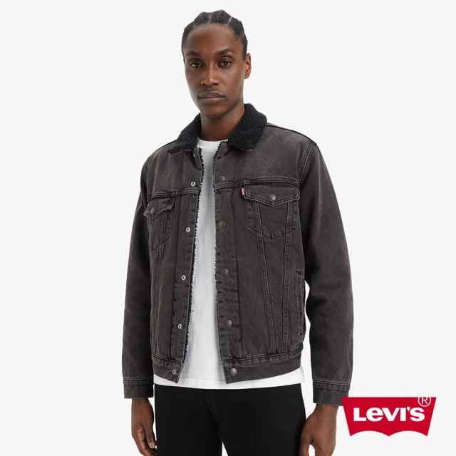 LEVIS 官方旗艦 男款TYPE III SHERPA刷毛翻領三代丹寧牛仔外套 人氣新品 16365-0241