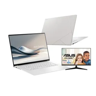 【ASUS】+27型螢幕組★16吋Ryzen AI 9 輕薄筆電(Zenbook S UM5606WA/HX370/32G/1TB/W11/3K OLED)