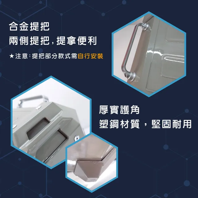 【Astutain】阿斯圖坦 23L 塑合金烤漆車尾箱 機車後箱 機車後備箱 機車置物箱 機車行李箱(星空藍)