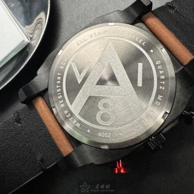 【AVI-8】AVI-8手錶型號AV50631(黑色錶面黑錶殼咖啡色真皮皮革錶帶款)