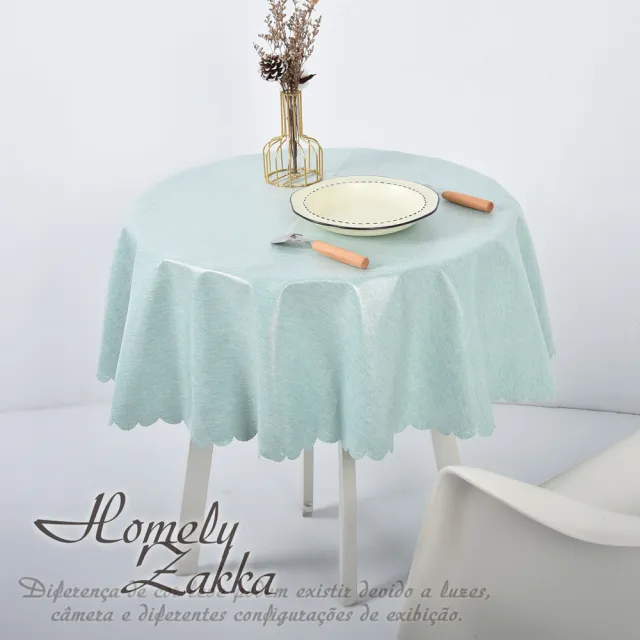 【Homely Zakka】輕奢美學純色圓桌巾120cm _3款任選(餐桌布 圓形桌巾 桌墊 茶几布)