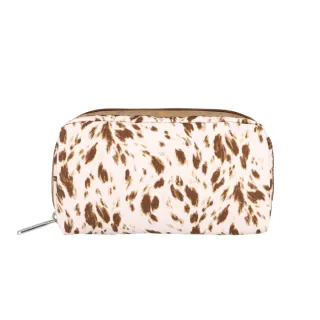 【Lesportsac】輕量材質 長形化妝包(6511 抽象鹿紋)