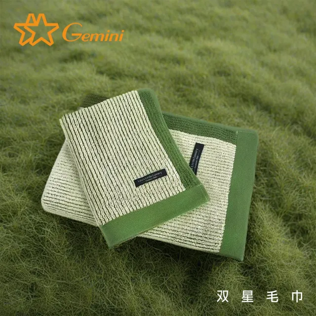 【Gemini 雙星】官方直營 智能精梳棉-琴韻絲線毛巾(超值2入組-3色任選)