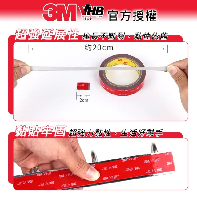 【STREET-R】3M VHB系列 超黏車用雙面膠(寬20mmx長16.5M)