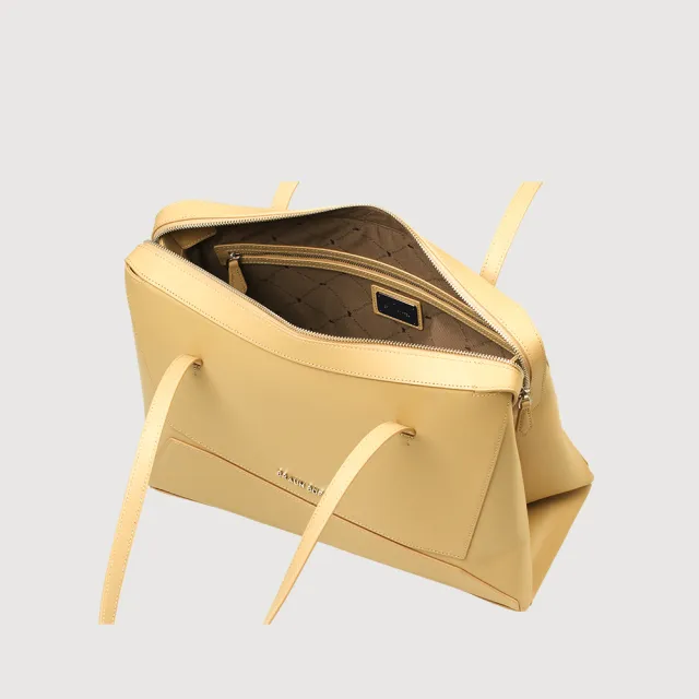 【BRAUN BUFFEL 德國小金牛】福利出清品 阿格瑪 托特包-淺棕色(BF826-58-CR) 女包送禮推薦