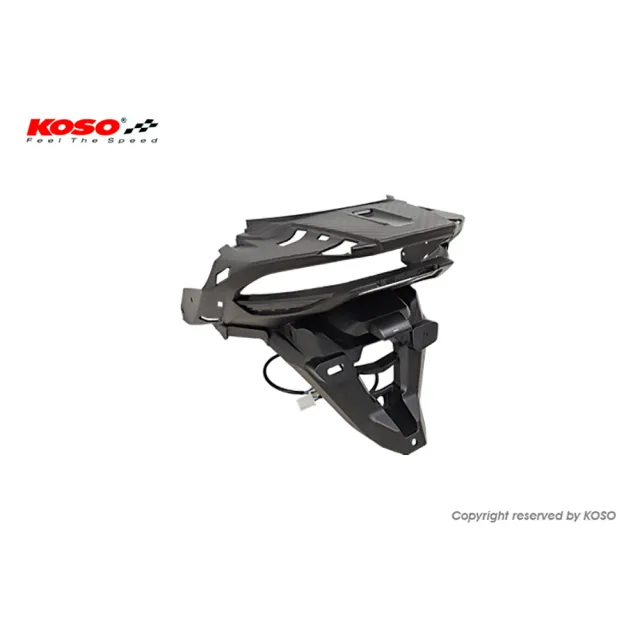 【KOSO】FORCE 2.0 短版後牌照架 後牌架 車牌架(YAMAHA FORCE 155 2.0 後短牌照板/含刀刃牌照燈)