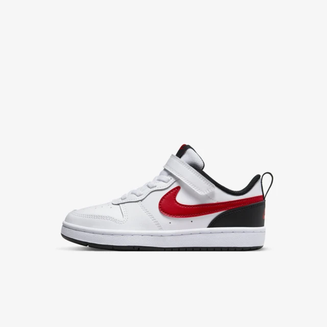 NIKE 耐吉 Court Borough Low 2 PSV 中童 休閒鞋 運動 皮革 穿搭 白紅(BQ5451-110)