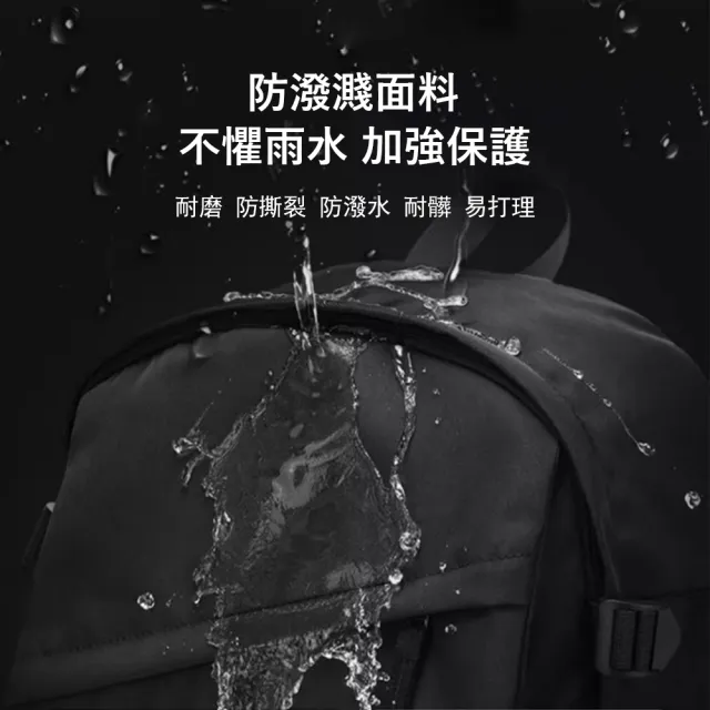 【Yurm】時尚輕量防潑水後背包 多功能大容量旅行包 學生書包 通勤電腦包 (休閒雙肩包/防盜 