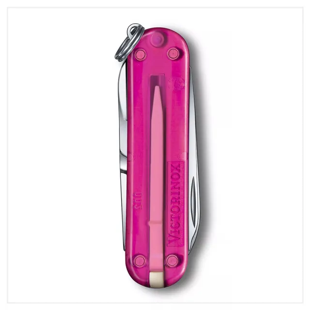 【VICTORINOX 瑞士維氏】Cupcake Dream 經典7用瑞士刀款 58mm/ 透桃紅色(0.6223.T5G)