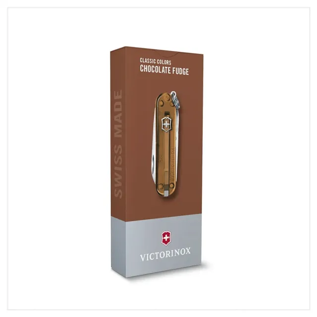 【VICTORINOX 瑞士維氏】Chocolate Fudge 經典7用瑞士刀款 58mm/ 透咖啡色(0.6223.T55G)