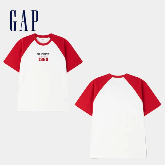 【GAP】男女款 Logo純棉圓領短袖T恤-多款任選(892185&608929&465443&548094)