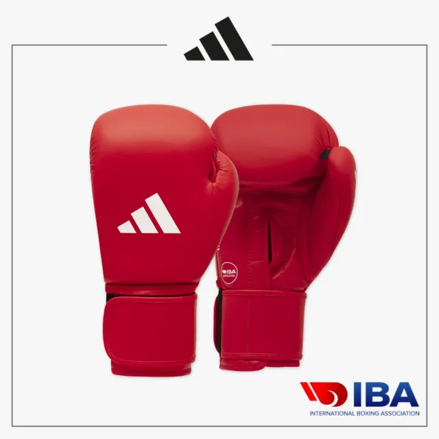【adidas 愛迪達】IBA認證真皮拳擊手套(初學者 專業訓練 拳擊 泰拳 散打 自由搏擊)