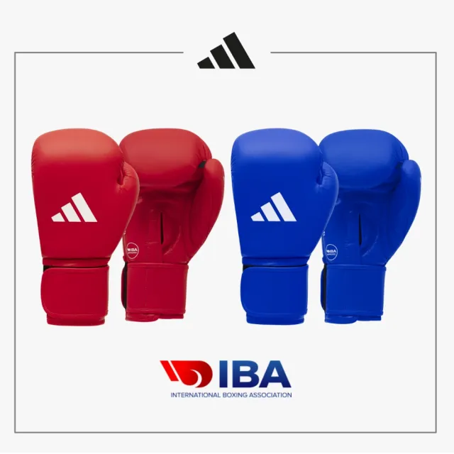 【adidas 愛迪達】IBA認證真皮拳擊手套(初學者 專業訓練 拳擊 泰拳 散打 自由搏擊)