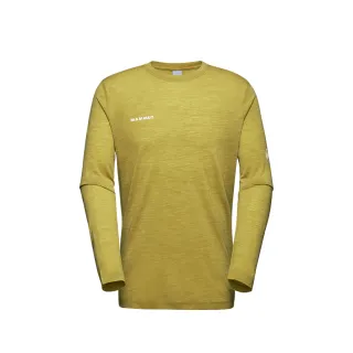 【Mammut 長毛象官方直營】Tree Wool FL Longsleeve AF 羊毛混紡快乾抗臭長袖T恤 光暈黃 男款 #1016-01720