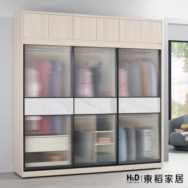【H&D 東稻家居】鋁框拉門衣櫥6尺(TCM-08670)