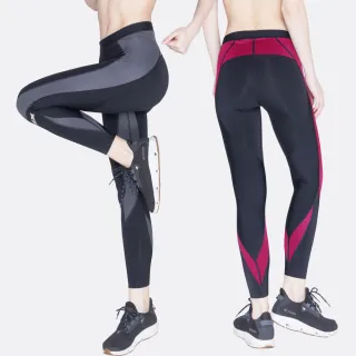 【FREEZONE】現貨 中度支撐配色緊身壓力長褲 女款-FZ300型(機能壓縮/吸濕排汗/慢跑登山運動/健身瑜珈)