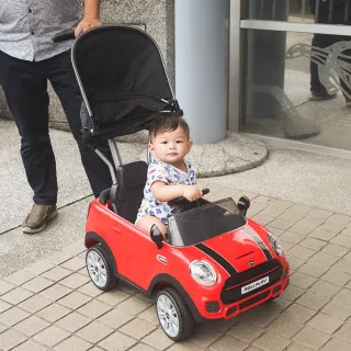【i-Smart】BMW/Mini cooper 兒童汽車造型滑步車 嬰兒手推車噗噗車Push Car(附桿子 台灣獨家代理)