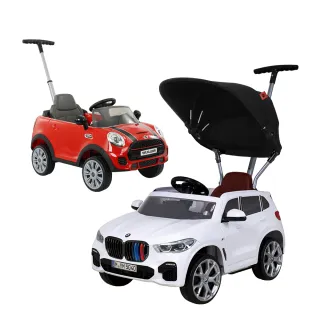 【Smartmom】BMW/Mini cooper 兒童汽車造型滑步車 嬰兒手推車 Pushcar(附桿子台灣獨家代理)