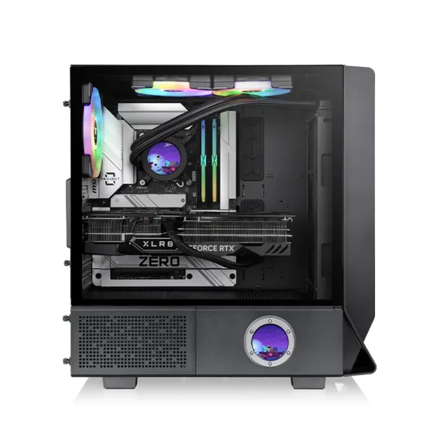 【Thermaltake 曜越】勁透 Ceres 350 MX中直立式機殼 ATX 內附三顆風扇 雙面版(CA-1Z3-00MXWN-00)